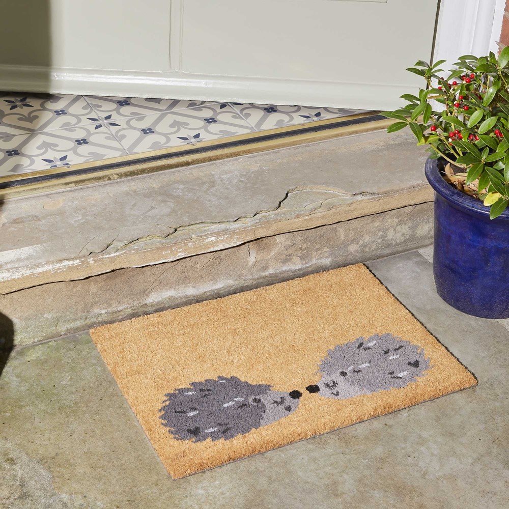 Hedgehogs Coir Doormats in Natural